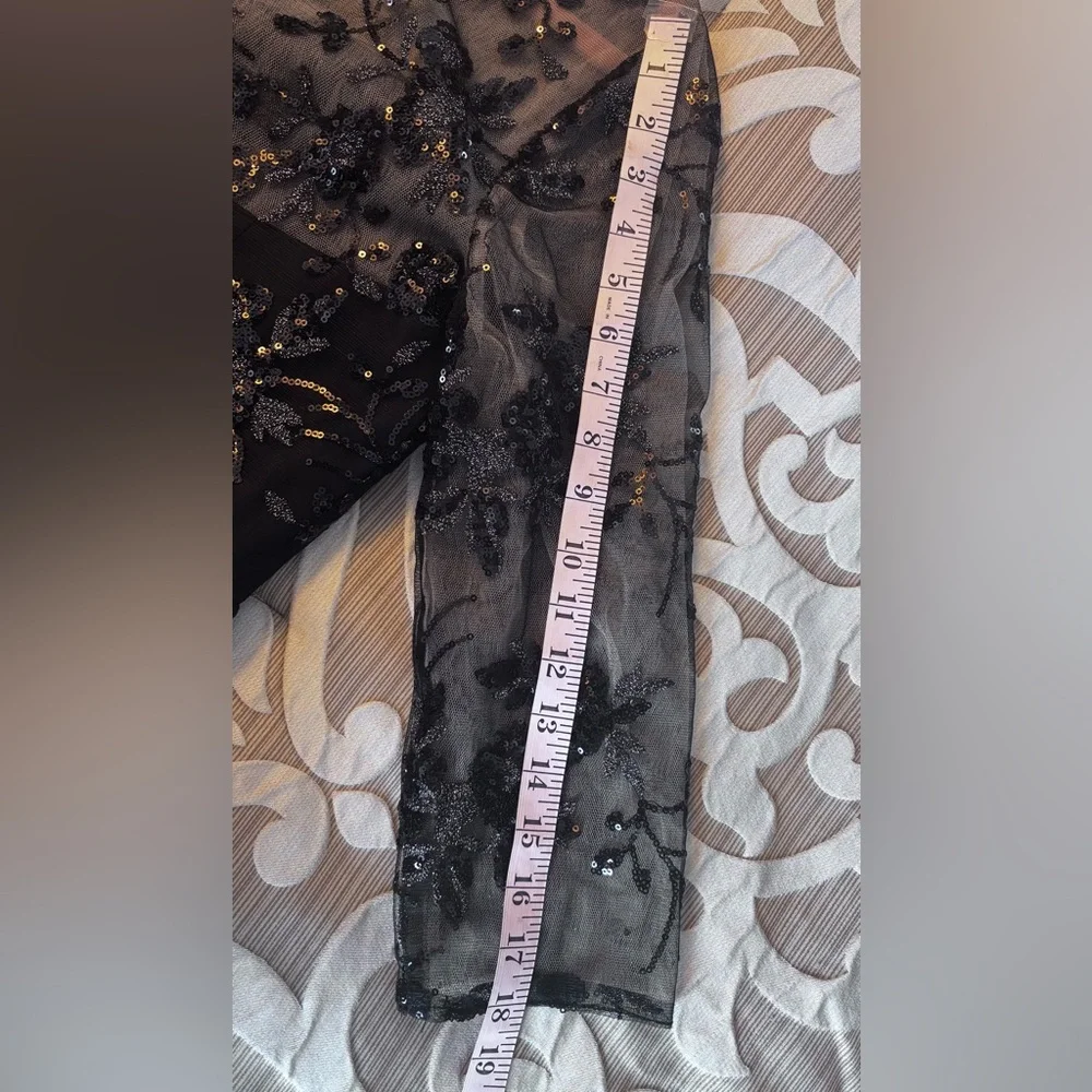 JJs House Black Floral Lace V-Neck Maxi Dress - Picture 9 of 12